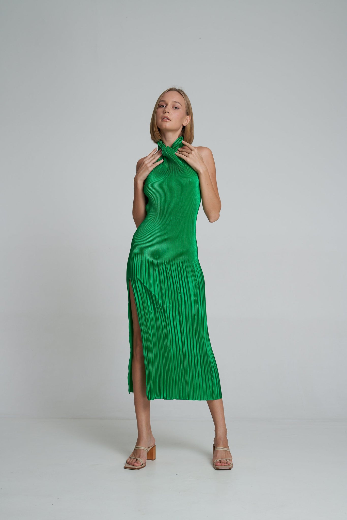 Soirée Halter Gown - Bright Green – L ...